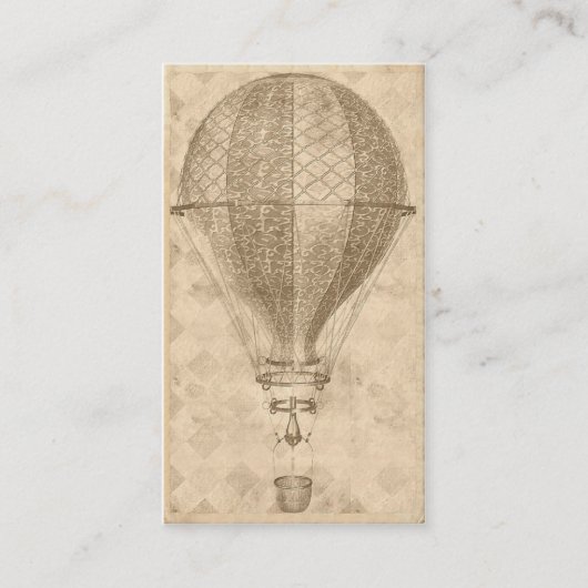 Steampunk Balloon Businessまたはカー連絡ド コーリングカード (正面)
