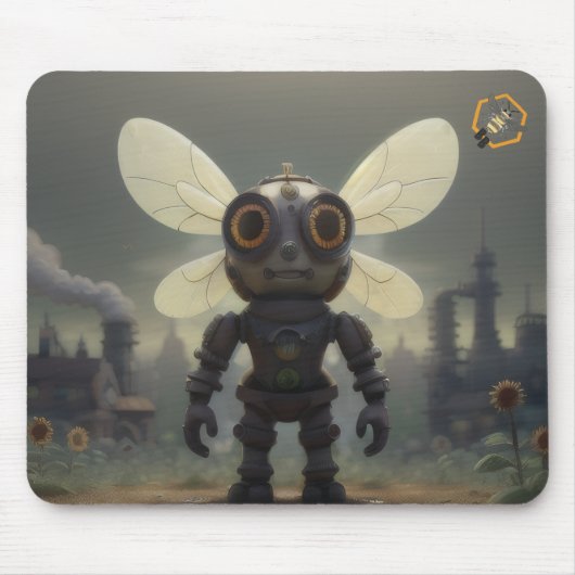 Steampunk Bee Muismat Bob's Bees マウスパッド (正面)