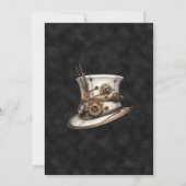 Steampunk Beige Personalized Wedding Invitation 招待状 (裏面)