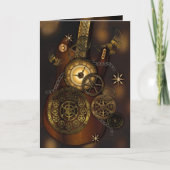 Steampunk Birthday with Metal Gear Clock n Guitar カード (正面)