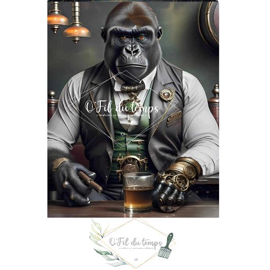Steampunk Black Gorilla big boss 薄葉紙