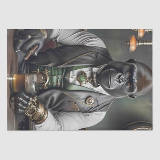 Steampunk Black Gorilla big boss 薄葉紙 (正面)