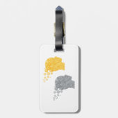 Steampunk Brain Power Cogwheel Heads ラゲッジタグ (裏面縦)