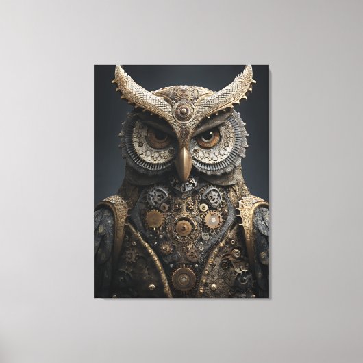 Steampunk Brass Sentinel キャンバスプリント (正面)