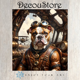 Steampunk Bulldog Decoupage 薄葉紙