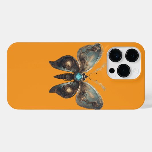 Steampunk Butterfly Shirt  iPhoneケース (裏面横)