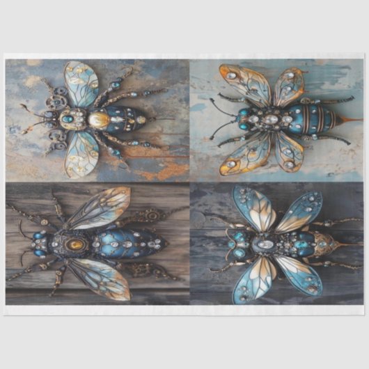 Steampunk Buzz Collage (4) by Elsie Lane 薄葉紙 (正面)