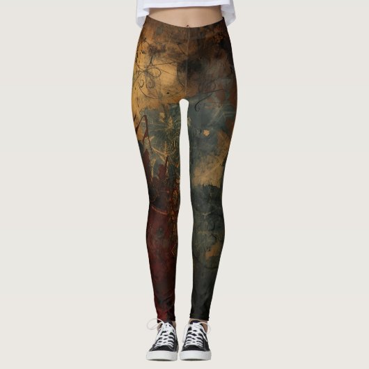 Steampunk Castle Leggings - Victorian Gothic レギンス (正面)