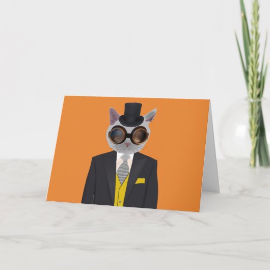 STEAMPUNK CATの挨拶状 カード (正面)