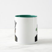 Steampunk Cat – トップハットと赤い黄色のメガネ マグカップ (中央)