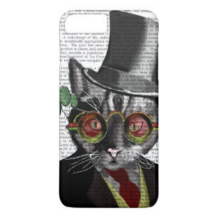 Steampunk Cat – トップハットと赤い黄色のメガネ iPhone 8 Plus/7 Plusケース