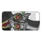 Steampunk Cat – トップハットと赤い黄色のメガネ Case-Mate iPhoneケース (裏面(横))