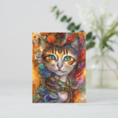 Steampunk Cat  ポストカード (スタンド正面)