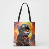 Steampunk Cat II トートバッグ (正面)