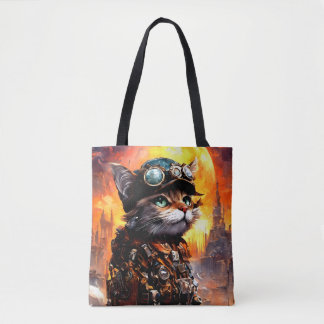 Steampunk Cat II トートバッグ