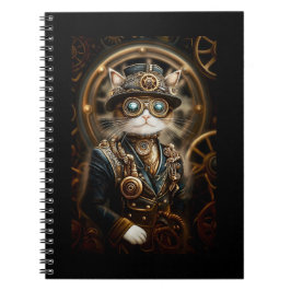 Steampunk Cat In フォーマル Uniform G4R journal ノートブック