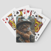 Steampunk Cat in Clothes Playing Cards トランプ (裏面)