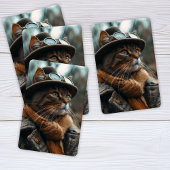 Steampunk Cat in Clothes Playing Cards トランプ