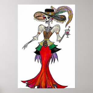 Steampunk Catrina, Dia de los Muertos poster ポスター