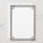 Steampunk Checkerboard結婚式招待状 招待状 (裏面)