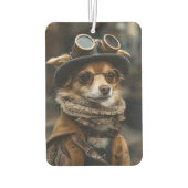 Steampunk Chihuahua Dog Funny Gift Air Freshener カーエアーフレッシュナー (裏面)
