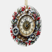 Steampunk Christmas Clock - Victorian Ornament セラミックオーナメント (右)
