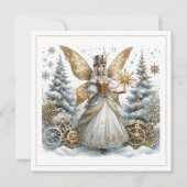 Steampunk Christmas – Golden Fairy in Snowy Forest (正面)