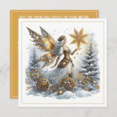 Steampunk Christmas – Golden Fairy with Snowflake  (正面/裏面)