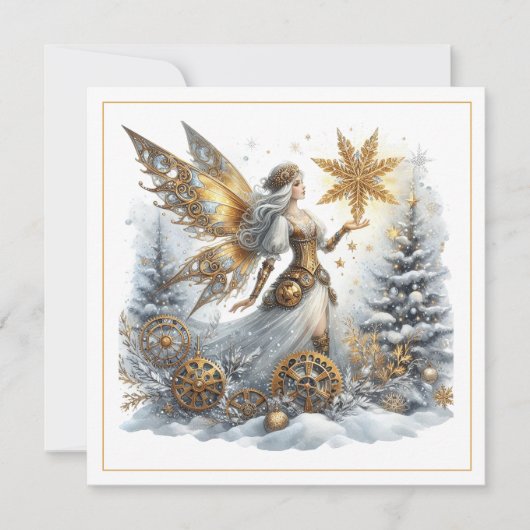 Steampunk Christmas – Golden Fairy with Snowflake  (正面)
