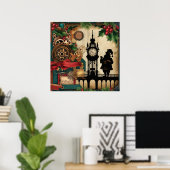 Steampunk Christmas Poster ポスター (ホームオフィス)