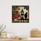 Steampunk Christmas Poster ポスター (キッチン)