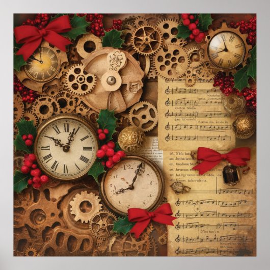 Steampunk Christmas Poster ポスター (正面)