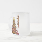 Steampunk Christmas Tree フロストグラスマグカップ (正面左)