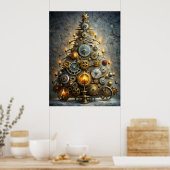 Steampunk Christmas Tree Poster ポスター (キッチン)