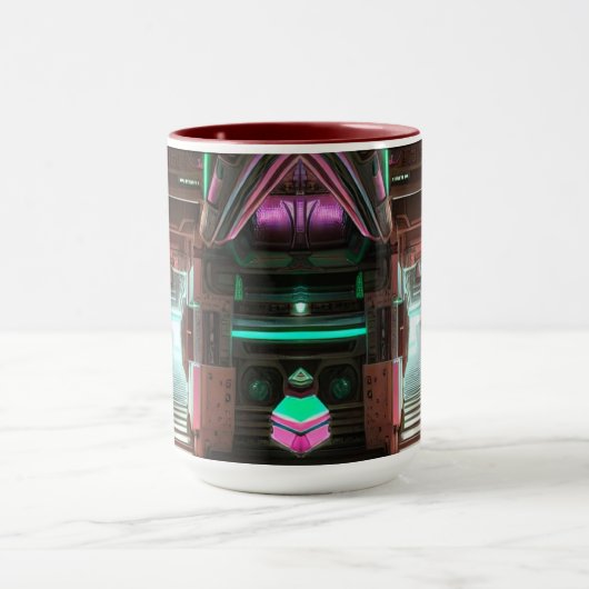 Steampunk City Themed Mug マグカップ (中央)
