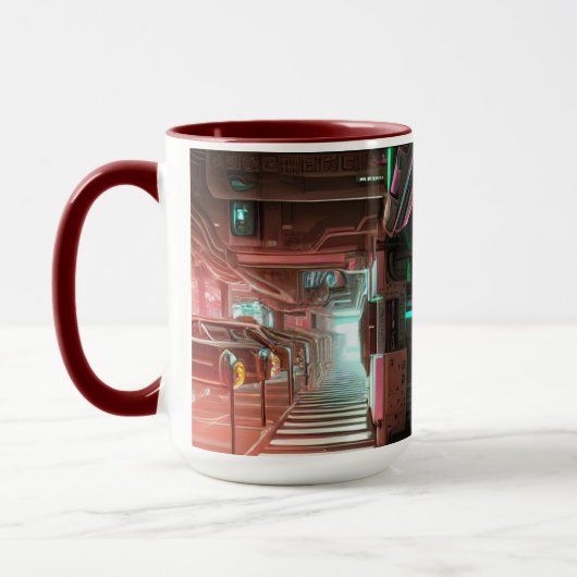 Steampunk City Themed Mug マグカップ (左)