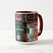 Steampunk City Themed Mug マグカップ (正面右)