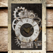 Steampunk Clock and Gears Jigsaw Puzzle ジグソーパズル