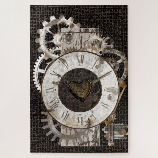Steampunk Clock and Gears Jigsaw Puzzle ジグソーパズル (縦)