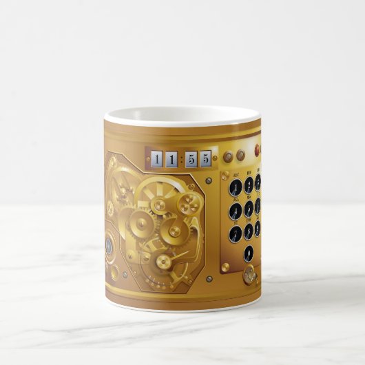 Steampunk clock coffee mug コーヒーマグカップ (中央)