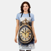 Steampunk Clock Face Apron エプロン (着用した状態)