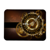 Steampunk clock with antique gears マグネット (横)