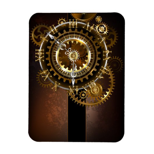 Steampunk clock with antique gears マグネット (縦)