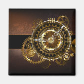 Steampunk clock with antique gears マグネット (正面)