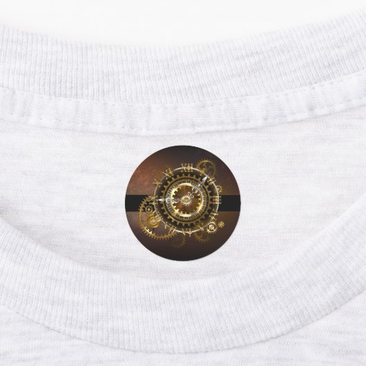 Steampunk clock with antique gears ラベル (貼付)