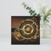 Steampunk clock with antique gears 案内状 (スタンド正面)