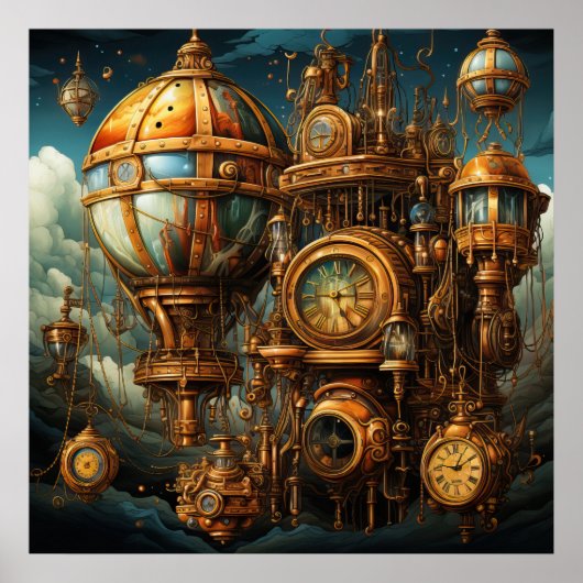 Steampunk Clocksポスター ポスター (正面)