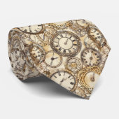 Steampunk Clocks Custom Necktie Tie ネクタイ (ロール)