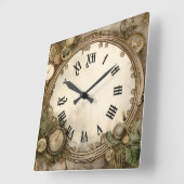 Steampunk Clocks Wall Clock スクエア壁時計 (傾斜)