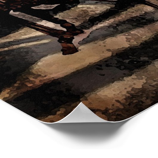 steampunk clocktower ポスター (角)